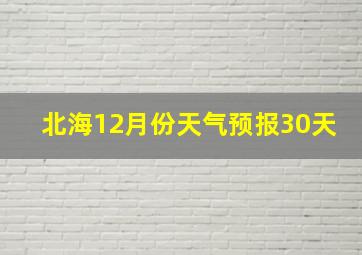 北海12月份天气预报30天