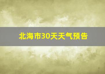 北海市30天天气预告