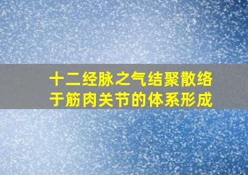 十二经脉之气结聚散络于筋肉关节的体系形成