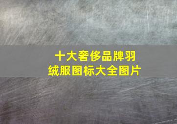 十大奢侈品牌羽绒服图标大全图片