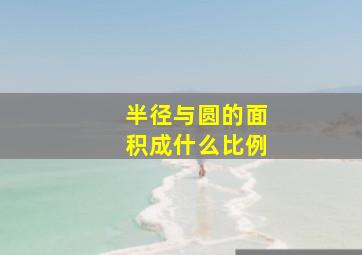 半径与圆的面积成什么比例