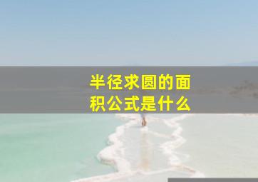 半径求圆的面积公式是什么