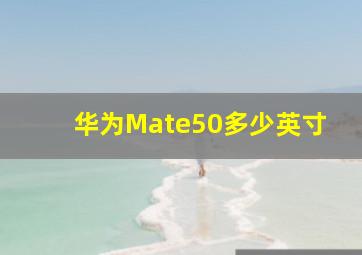 华为Mate50多少英寸