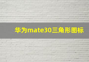 华为mate30三角形图标