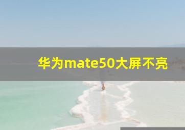 华为mate50大屏不亮