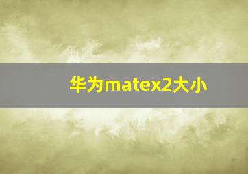 华为matex2大小