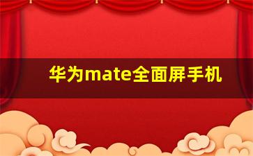 华为mate全面屏手机