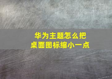 华为主题怎么把桌面图标缩小一点