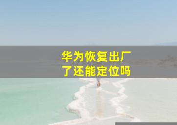 华为恢复出厂了还能定位吗