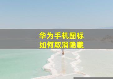 华为手机图标如何取消隐藏