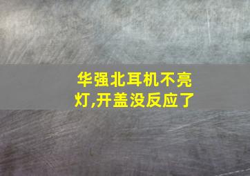 华强北耳机不亮灯,开盖没反应了