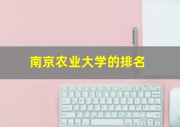 南京农业大学的排名