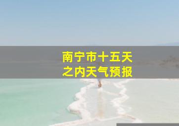 南宁市十五天之内天气预报