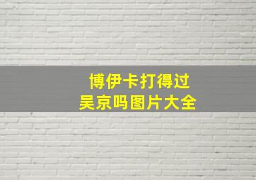 博伊卡打得过吴京吗图片大全