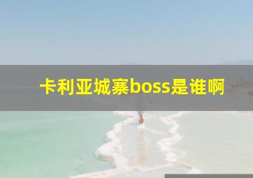 卡利亚城寨boss是谁啊