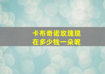 卡布奇诺玫瑰现在多少钱一朵呢