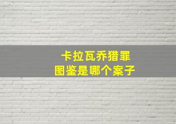 卡拉瓦乔猎罪图鉴是哪个案子