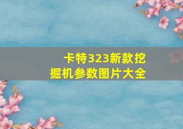 卡特323新款挖掘机参数图片大全