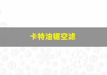 卡特油锯空滤