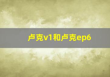 卢克v1和卢克ep6