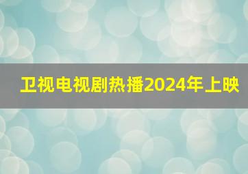 卫视电视剧热播2024年上映