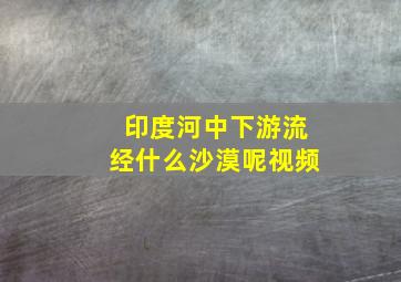 印度河中下游流经什么沙漠呢视频