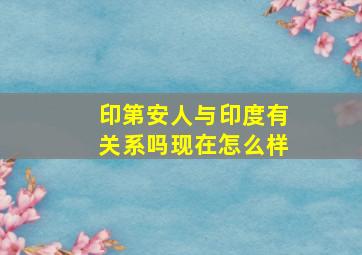 印第安人与印度有关系吗现在怎么样