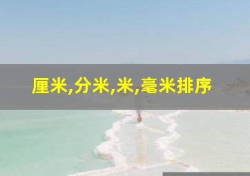 厘米,分米,米,毫米排序