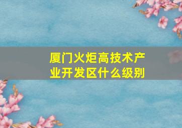 厦门火炬高技术产业开发区什么级别