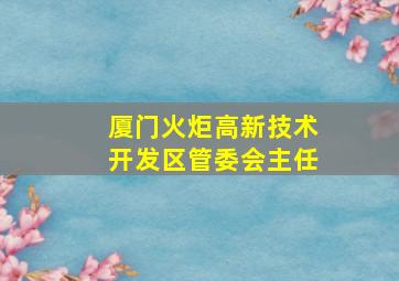 厦门火炬高新技术开发区管委会主任