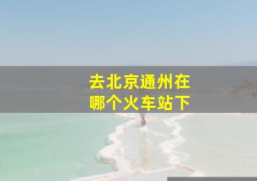 去北京通州在哪个火车站下