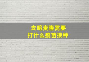 去喀麦隆需要打什么疫苗接种