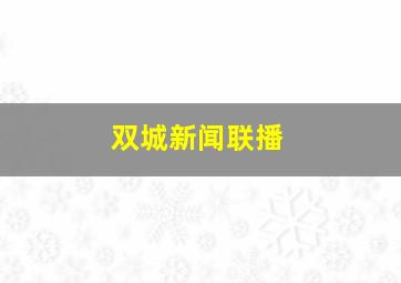 双城新闻联播