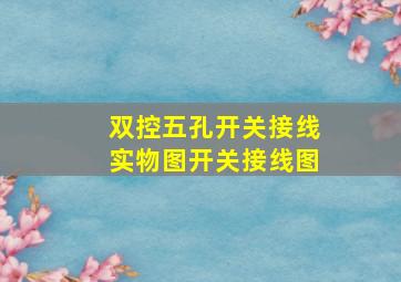 双控五孔开关接线实物图开关接线图