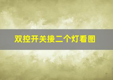 双控开关接二个灯看图