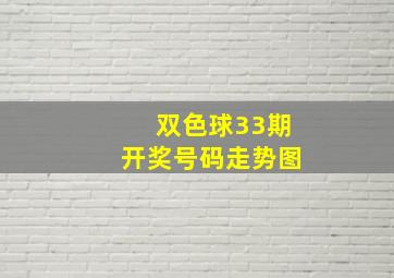 双色球33期开奖号码走势图