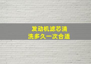 发动机滤芯清洗多久一次合适