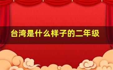 台湾是什么样子的二年级