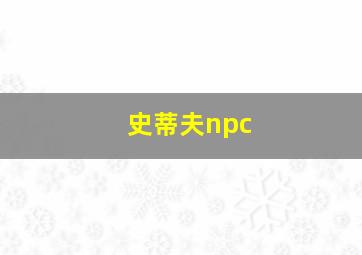 史蒂夫npc