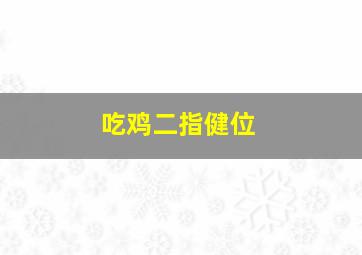 吃鸡二指健位