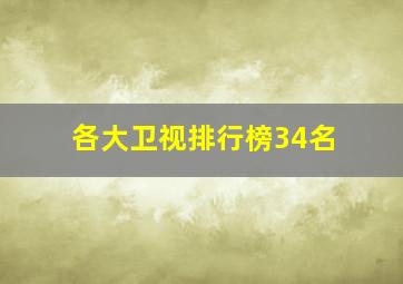 各大卫视排行榜34名