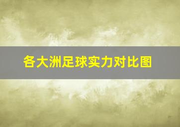 各大洲足球实力对比图