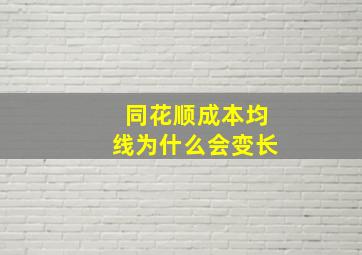 同花顺成本均线为什么会变长