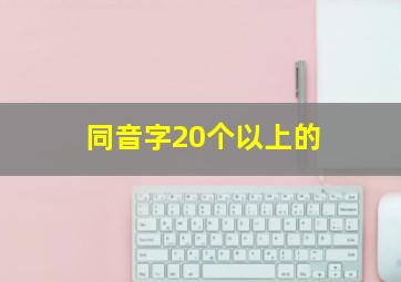 同音字20个以上的