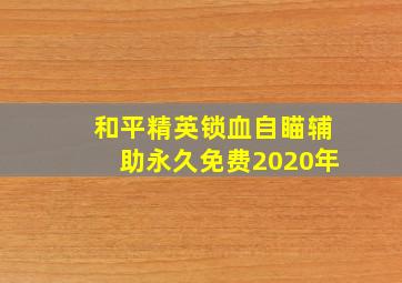 和平精英锁血自瞄辅助永久免费2020年