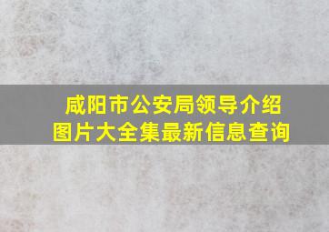 咸阳市公安局领导介绍图片大全集最新信息查询