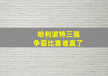 哈利波特三强争霸比赛谁赢了