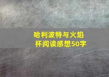 哈利波特与火焰杯阅读感想50字