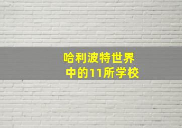 哈利波特世界中的11所学校