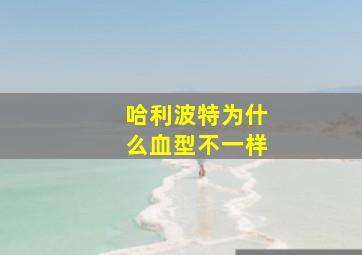 哈利波特为什么血型不一样